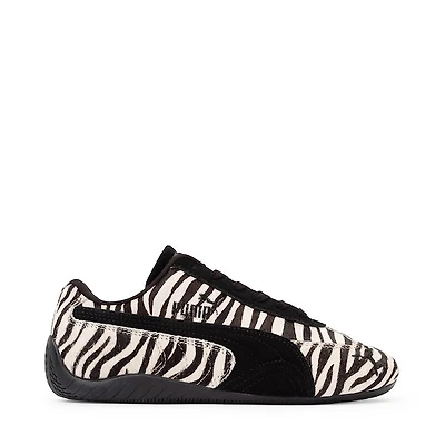 Womens PUMA Speedcat Zebra Athletic Shoe - Warm White / Black
