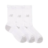 New Balance Active Crew Socks 3 Pack - White