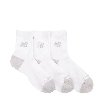New Balance Active Quarter Socks 3 Pack - White