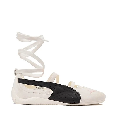 Womens PUMA x ROSÉ Speedcat Ballet Shoe - Warm White / Black Frosty Pink