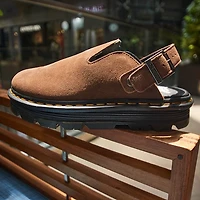 Dr. Martens Zebzag Slingback Platform Mule - Dark Brown