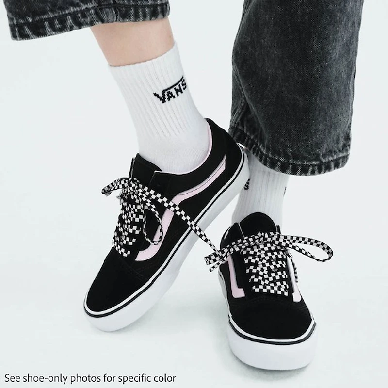 Vans Premium Old Skool Skate Shoe - Black / White Pink