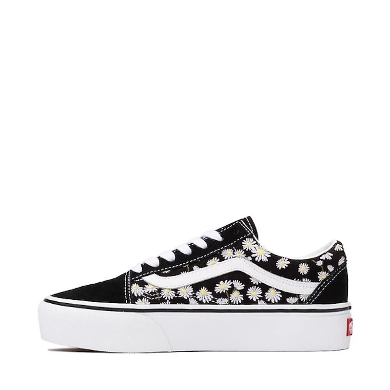 Vans Old Skool Platform Skate Shoe - Floral / Black White