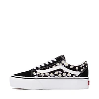Vans Old Skool Platform Skate Shoe - Floral / Black White