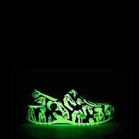 Crocs Classic Glow-In-The-Dark Dino Clog - Baby / Toddler - Black / Glow Green
