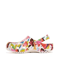 Crocs Classic Floral Chalk Clog - White / Multicolor