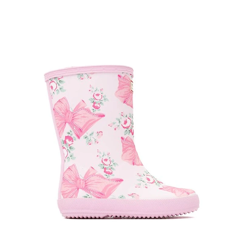 Hunter x LoveShackFancy First Classic Rain Boot - Toddler / Little Kid Rose Beaux Mint Pink