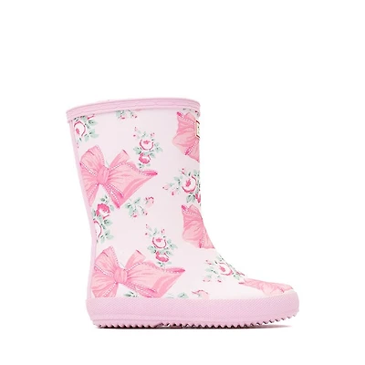 Hunter x LoveShackFancy First Classic Rain Boot - Toddler / Little Kid Rose Beaux Mint Pink