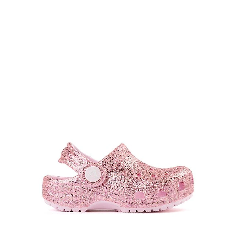 Crocs Classic Chunky Glitter Clog - Baby / Toddler Pink