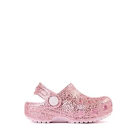 Crocs Classic Chunky Glitter Clog - Baby / Toddler Pink