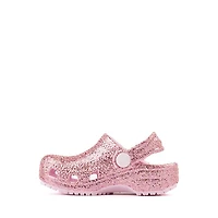 Crocs Classic Chunky Glitter Clog - Baby / Toddler Pink