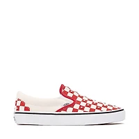Vans Classic Slip-On Rhinestone Checkerboard Skate Shoe - Red / White