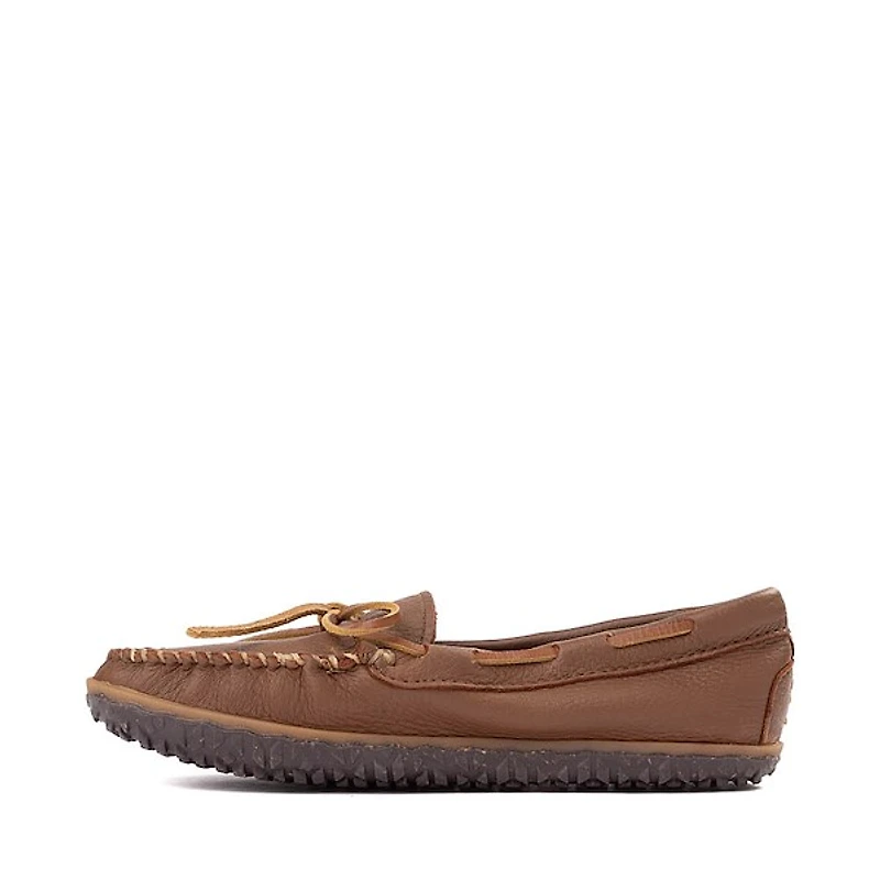 Womens Minnetonka Deerskin Tread Mocassin - Carmel