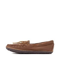 Womens Minnetonka Deerskin Tread Mocassin - Carmel