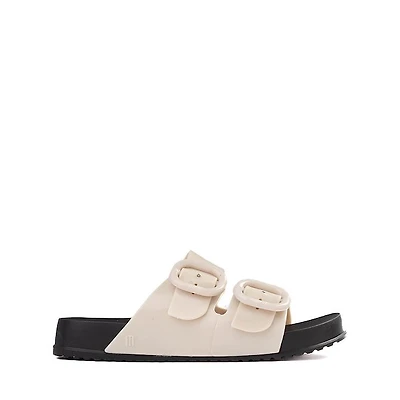 Mini Melissa Cozy Slide Sandal - Little Kid / Big Black Beige