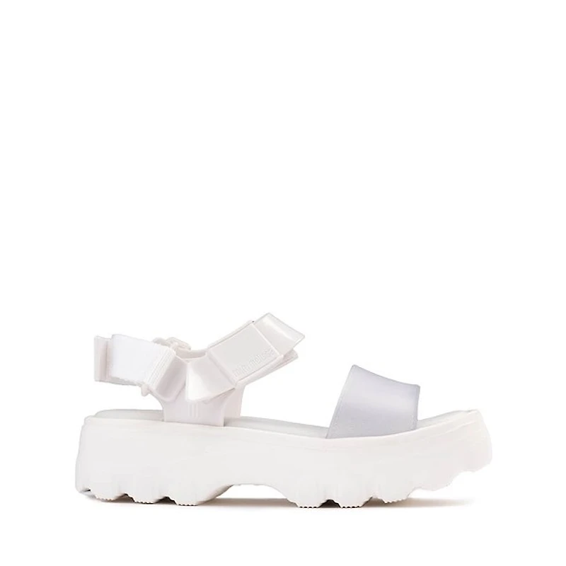 Mini Melissa Kick Off Platform Sandal - Little Kid / Big Kid - White