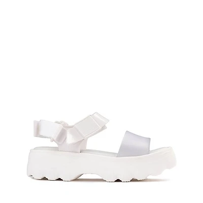 Mini Melissa Kick Off Platform Sandal - Little Kid / Big Kid - White