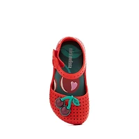 Mini Melissa Pop Flat Casual Shoe - Toddler / Little Kid Red Green