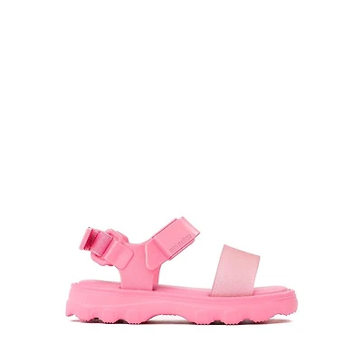 Mini Melissa Kick Off Platform Sandal - Toddler / Little Kid Pink Glitter