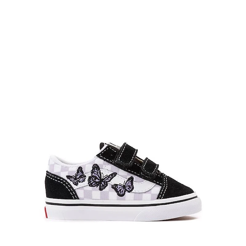 Vans Old Skool V Butterflies Skate Shoe - Baby / Toddler Black Lilac Mist