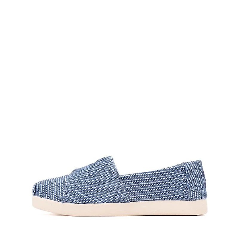 TOMS Alpargata Slip-On Casual Shoe - Little Kid / Big Kid - Dark Sky / Subtle Stripes