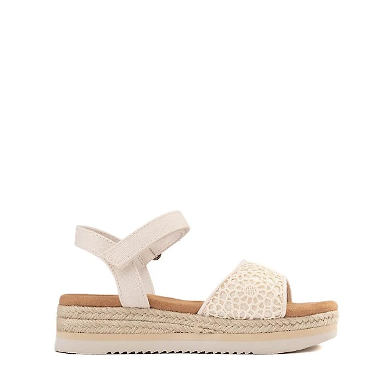TOMS Diana Crochet Platform Sandal - Little Kid / Big Natural