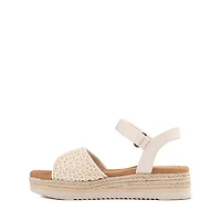 TOMS Diana Crochet Platform Sandal - Little Kid / Big Natural