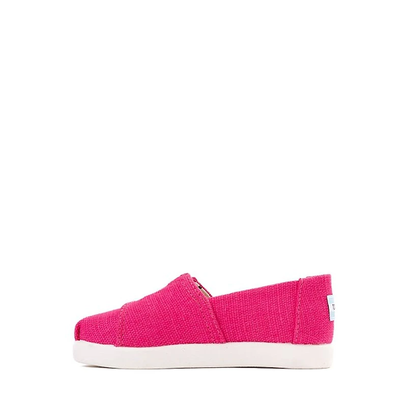 TOMS Alpargata Slip-On Casual Shoe - Baby / Toddler / Little Kid - Fuchsia