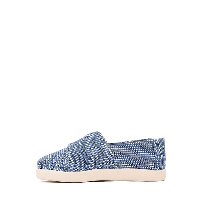 TOMS Alpargata Slip-On Casual Shoe - Baby / Toddler / Little Kid - Dark Sky / Subtle Stripes