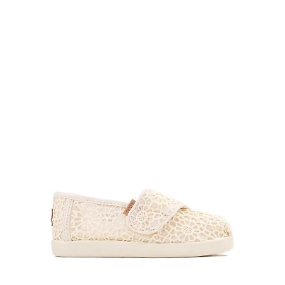 TOMS Alpargata Crochet Slip-On Casual Shoe - Baby / Toddler Natural