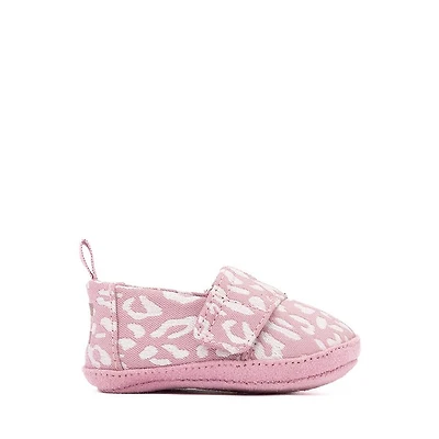 TOMS Layette Alpargata Slip-On Crib Shoe - Baby Cosmic Pink / Iridescent Leopard