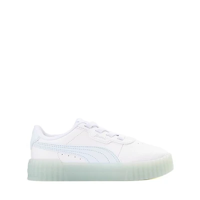 PUMA Carina 3.0 Athletic Shoe - Little Kid / Big Kid - White / Icy Blue