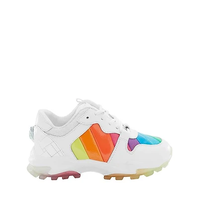Kurt Geiger Mini Lettie Eagle Sneaker - Little Kid / Big White Rainbow