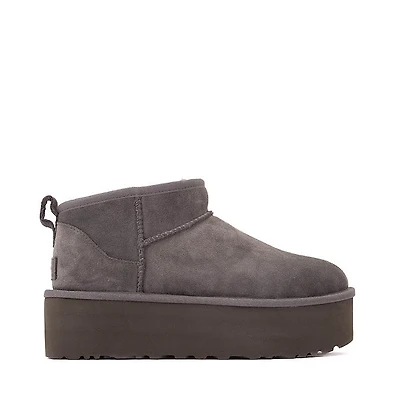 Womens UGG® Classic Ultra Mini Platform Boot - Dark Grey