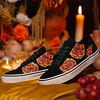 Vans Dia De Los Muertos Old Skool Marigold Skate Shoe - Black