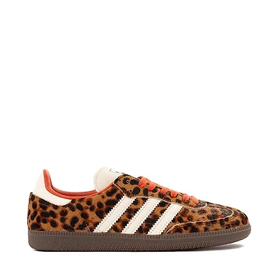 Womens adidas Samba OG Leopard Athletic Shoe - Core Black / Preloved Red Cream White