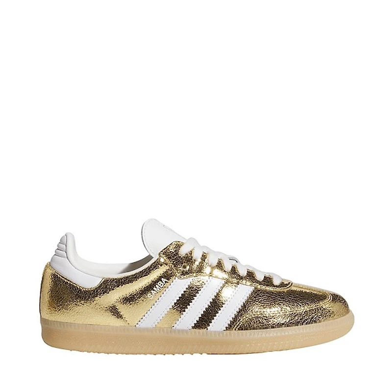 Womens adidas Samba OG Athletic Shoe - Gold Metallic / White Core