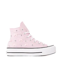 Womens Converse Chuck Taylor All Star Lift Bows & Studs High-Top Sneaker - Pink Frosting