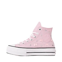 Womens Converse Chuck Taylor All Star Lift Bows & Studs High-Top Sneaker - Pink Frosting