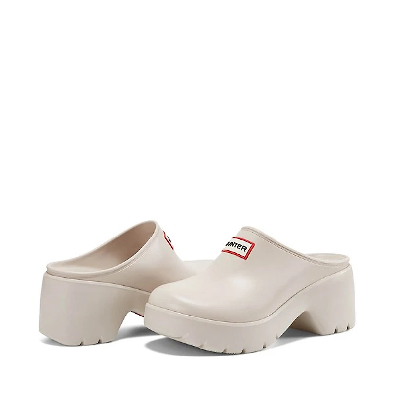 Womens Hunter Anika Wedge Clog - Ivory