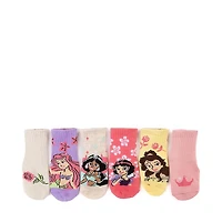 Disney Princess Quarter Socks 6 Pack - Baby - Multicolor