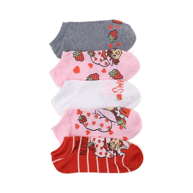 Strawberry Shortcake Ankle Socks 5 Pack - Big Kid - Multicolor