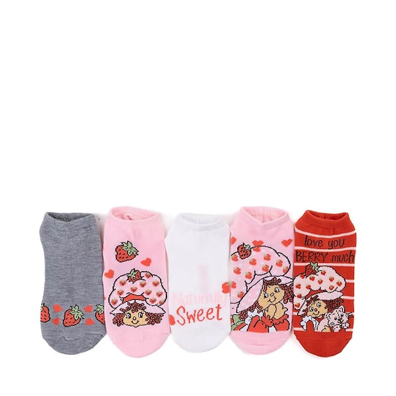 Strawberry Shortcake Ankle Socks 5 Pack - Big Kid - Multicolor