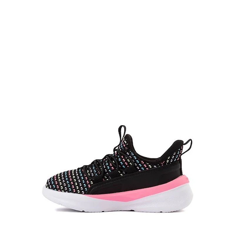 PUMA One4All 2.0 Multi Knit Slip-On Athletic Shoe - Baby / Toddler Black Fast Pink