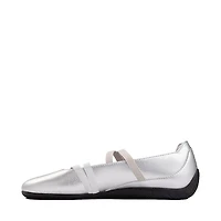 Womens PUMA Speedcat Ballet Metallic Sneaker - Silver / White