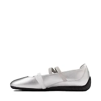 Womens PUMA Speedcat Ballet Metallic Sneaker - Silver / White