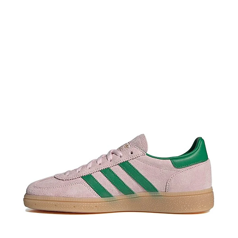 Womens adidas Handball Spezial Athletic Shoe - Clear Pink / Green Gold Metallic