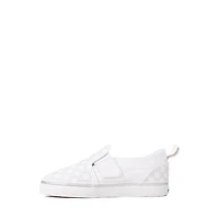 Vans Classic Slip-On V Checkerboard Skate Shoe - Baby / Toddler True White Silver