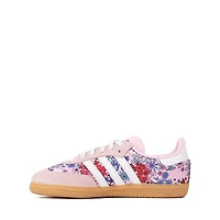 adidas x Liberty London Samba OG Comfort Closure Elastic Lace Athletic Shoe - Little Kid Clear Pink / Cloud White Gum