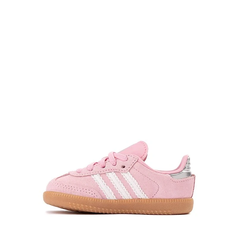 adidas Samba OG Comfort Closure Elastic Lace Athletic Shoe - Baby / Toddler - Light Pink